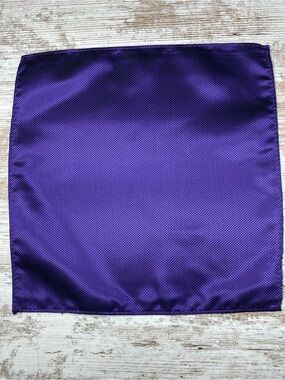 Purple Pocket Square Micro Geometric Silk Blend Mens Formal Wedding Handkerchief